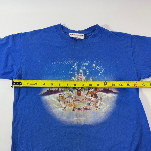 Vintage Disney 45th Anniversary Royal Blue Kids T-Shirt with Castle Design - Picture 6 of 8